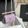 Chanel 24S珍珠鍊mini三角包